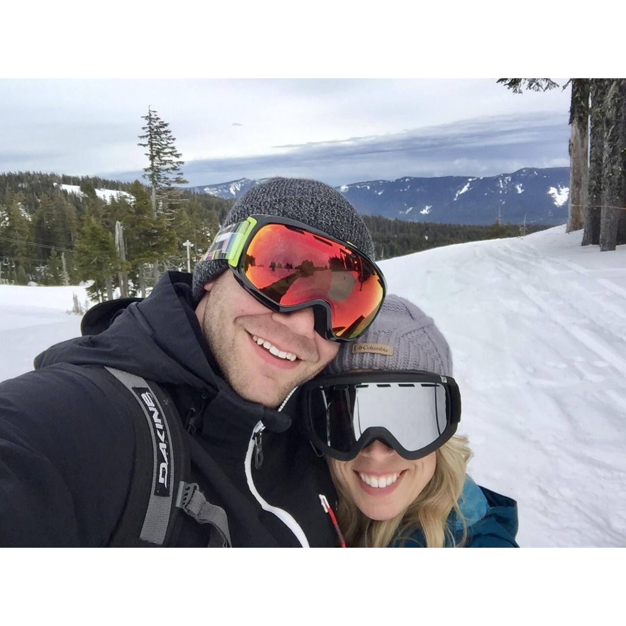 First time skiing/snowboarding together (February 2019)
