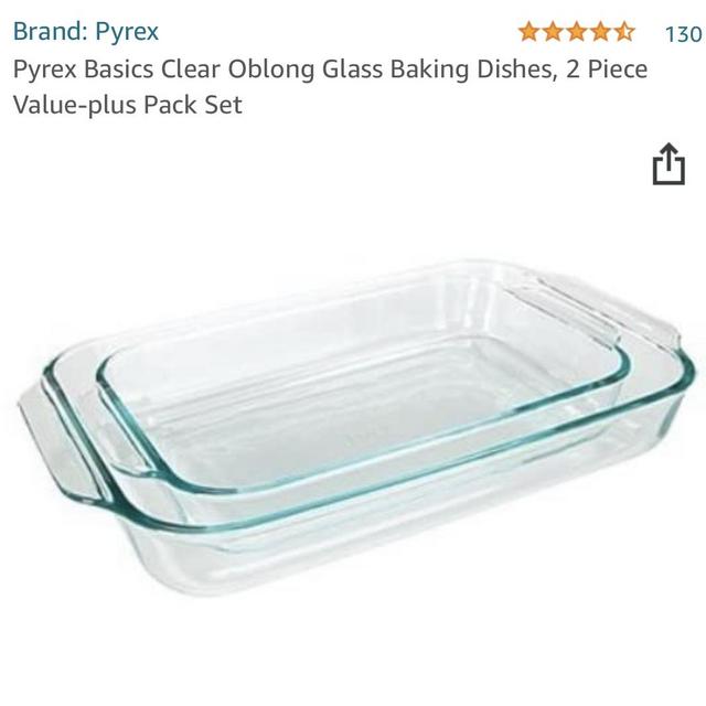 Pyrex Basics Clear Oblong Glass Baking Dish