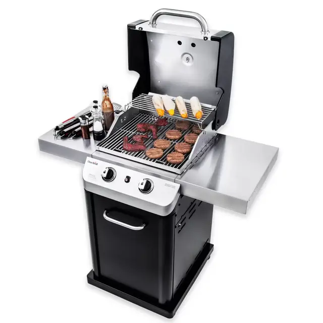 Char-Broil® Signature™ 463675517 Cabinet 350 2-Burner Gas Grill in Black/Stainless Steel