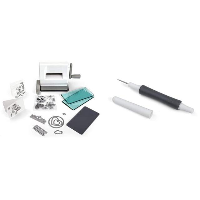 Sizzix Sidekick Starter Kit 661770 Portable Manual Die Cutting & Embossing Machine for Arts & Crafts, Scrapbooking & Cardmaking, 6.35 cm Opening & Accessory - Die Pick