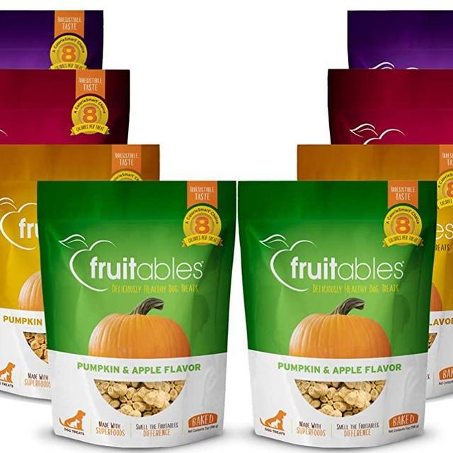 Fruitables Crunchy Baked Dog Treats with Pumpkin, 7 Ounce Variety Packs