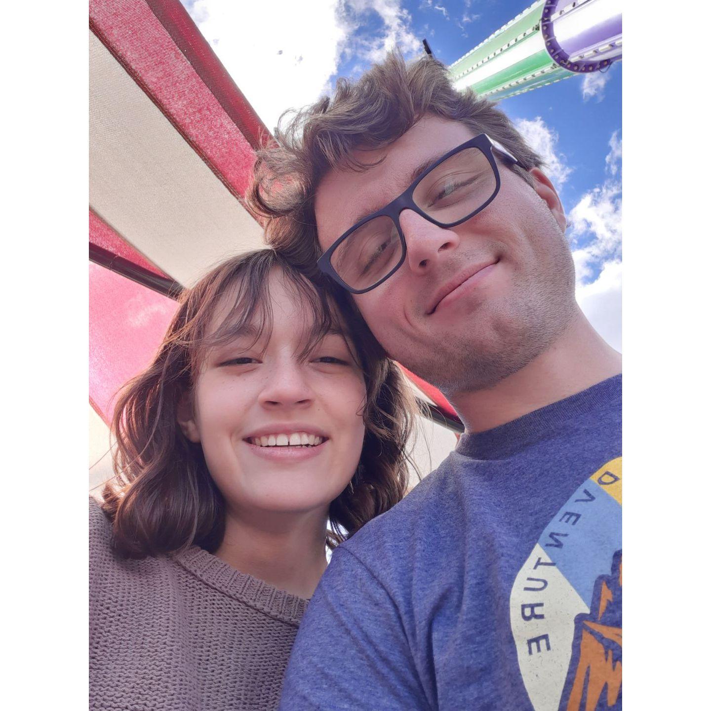 Our first time going to Six Flags together.
