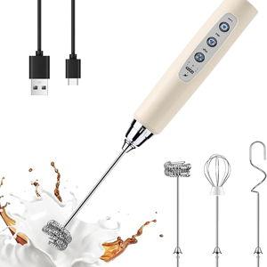 Beige Handheld Frother