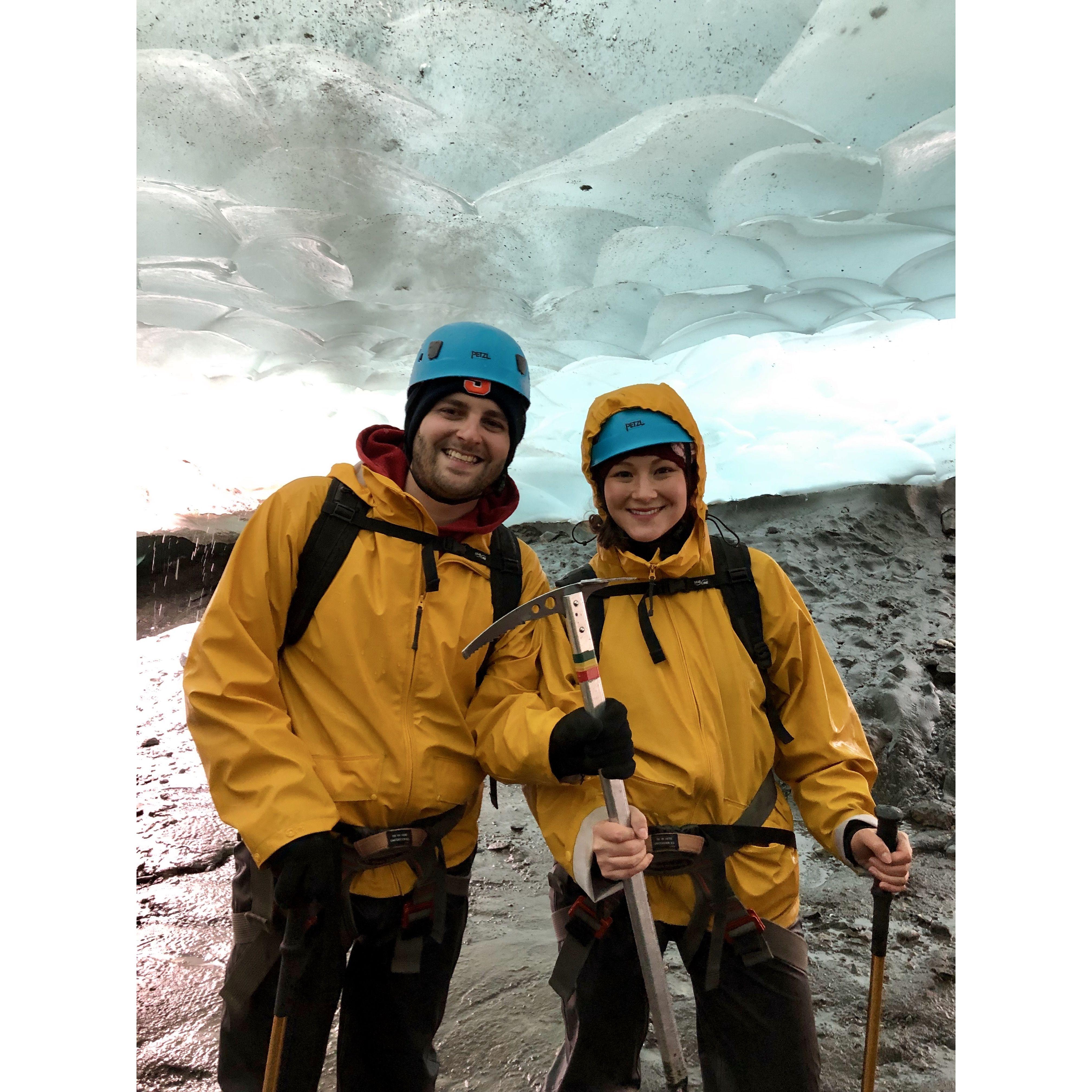 Walking on glaciers in Alaska