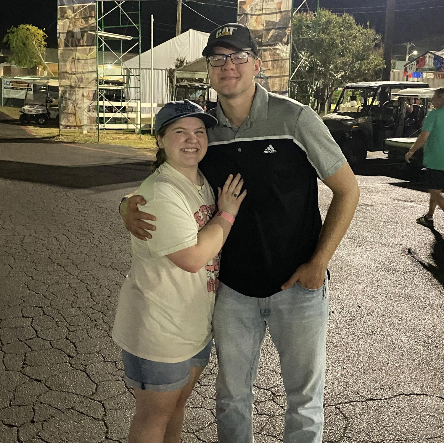 Having fun at a rodeo (me more than him lol)