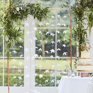 White Oragami Flower Backdrop