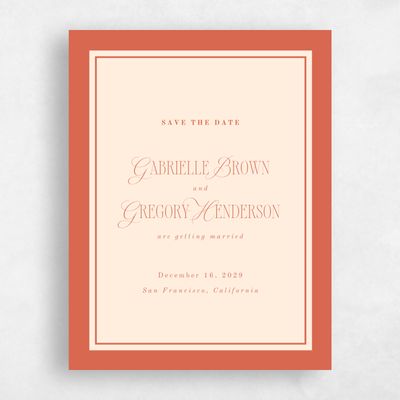 Burnt Orange Wedding Save the Date - Summit Portrait