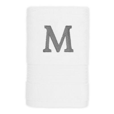 Avanti Monogram Block Letter "M" Hand Towel