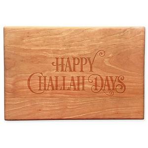 Susquehanna Glass "Happy Challah Days" Wood Cheeseboard