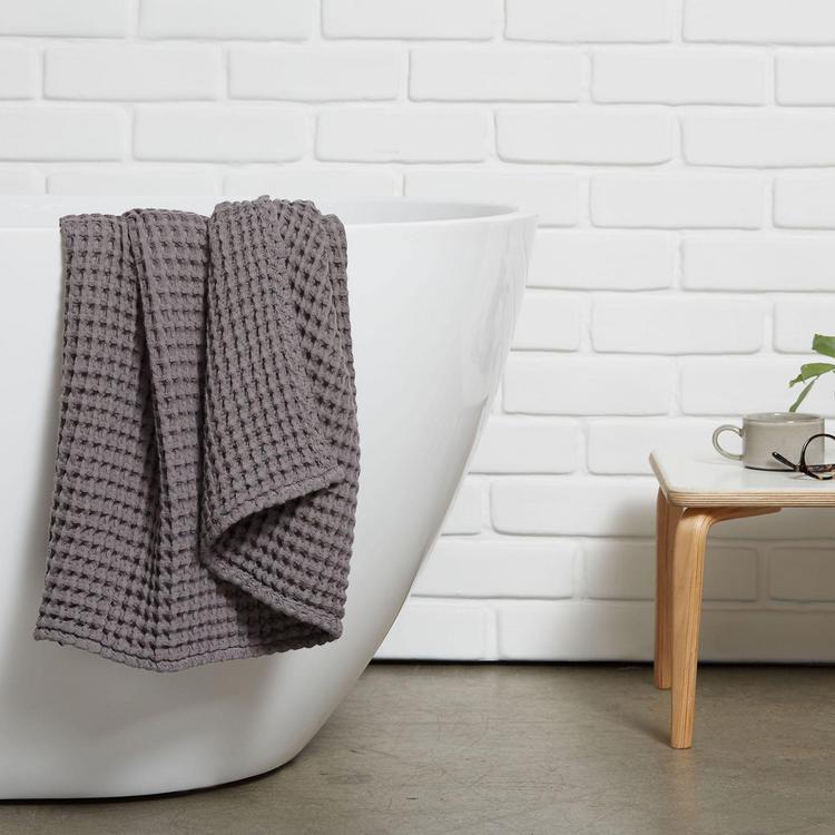 Modern Waffle Weave Bath Towel 100% Natural Soft Thin Cotton Large