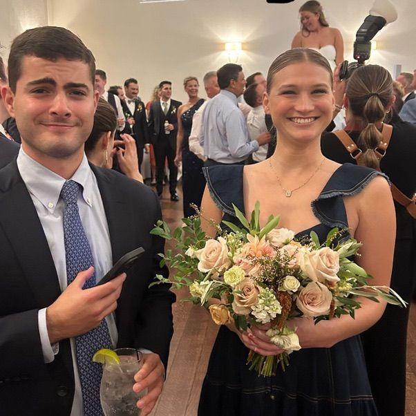First of many weddings together. (Anna caught the bouquet and we were engaged less than a year later.)