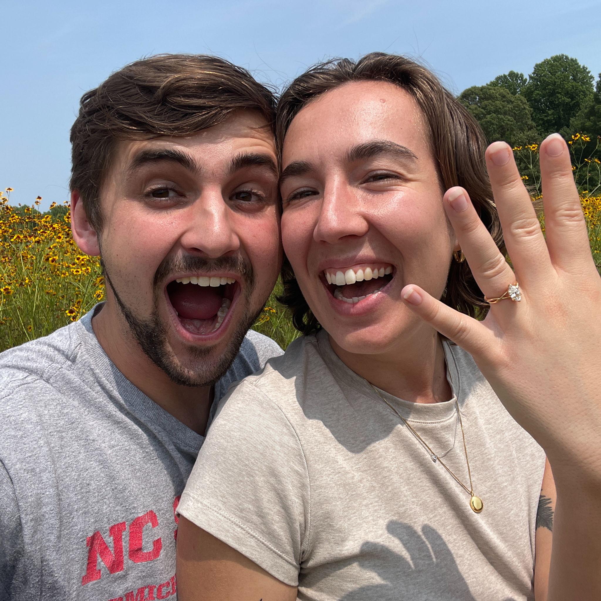 Our "we're finally engaged!" pics
