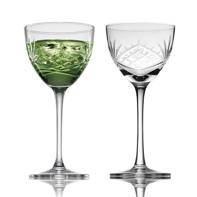 Fioance Nick and Nora Cocktail Glasses Set of 2 - Handcrafted 4.7 oz Lead-Free Crystal Glasses for Manhattan, Martini - Elegant Coupe Glass Design, Perfect for Home Bars and Gifting.