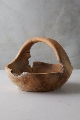 Teak Wood Basket