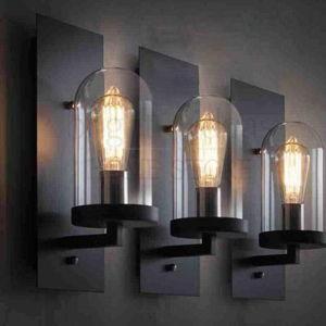Farmhouse Vintage Wall Sconce - Matte Black