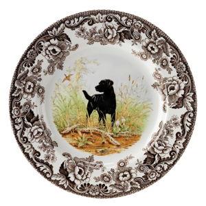 Woodland Dinner Plate 10.5 Inch, Black Labrador Retriever