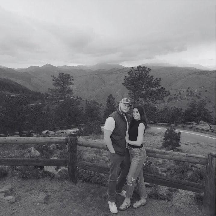 Our trip to Colorado, this was the day after we got engaged.