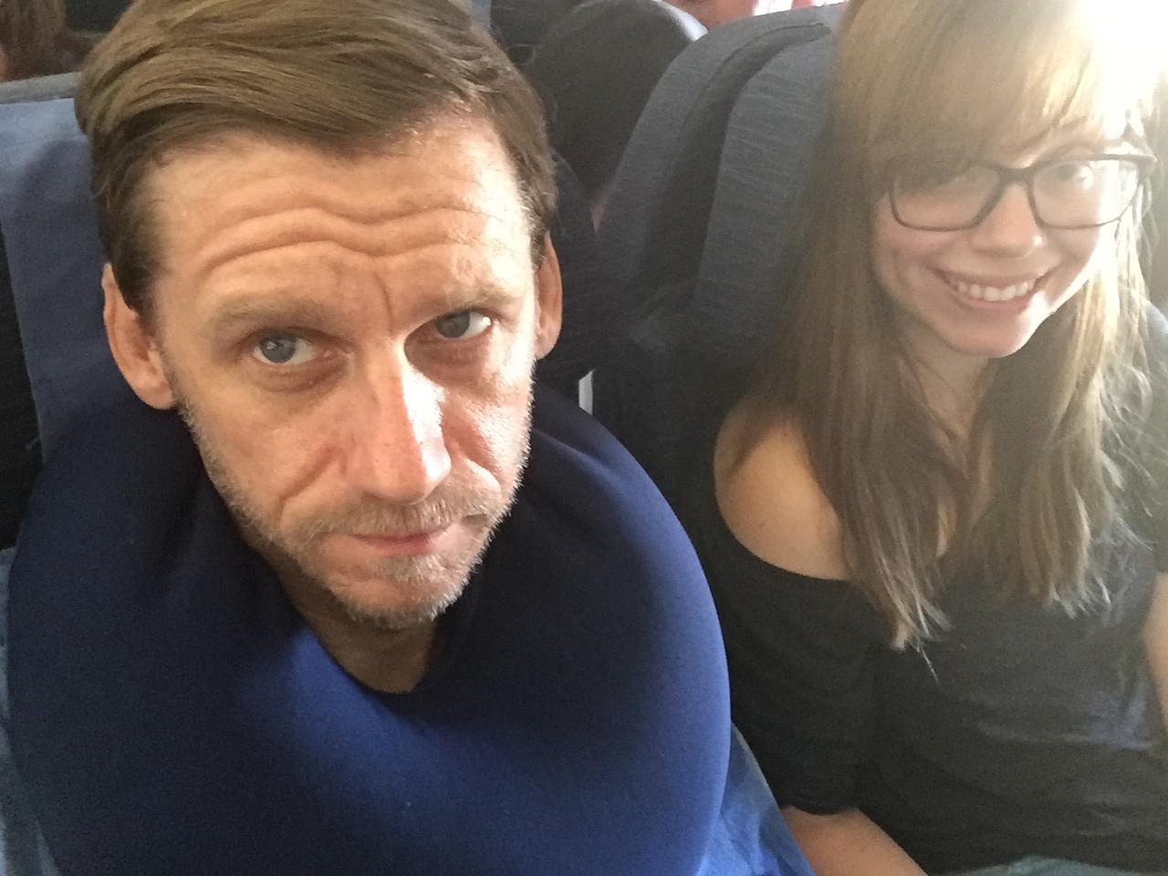 on a plane to London