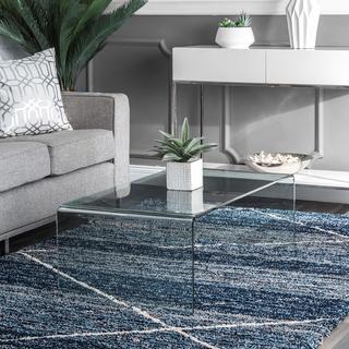 Hand Tufted Trellis Vito Shag Rug