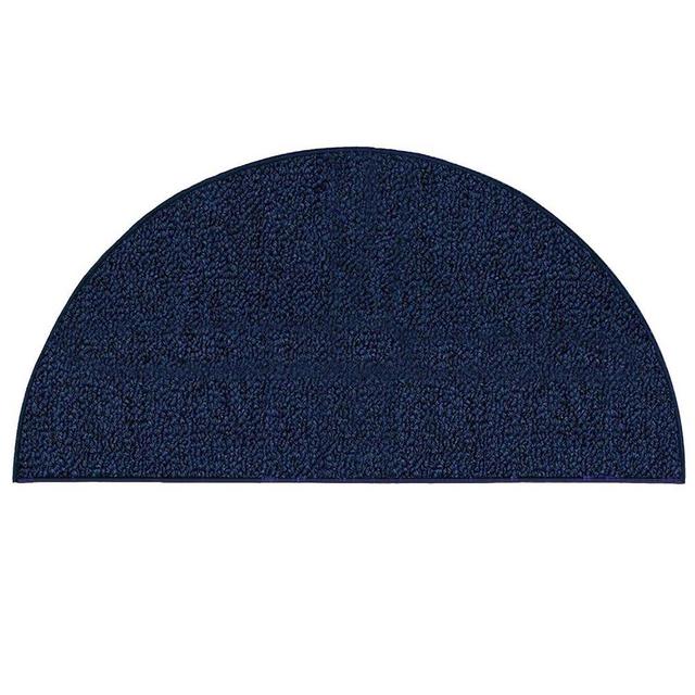 Ambiant Broadway Collection Pet Friendly Indoor Outdoor Area Rugs Navy - 18" x 36" Half Round