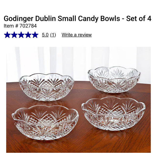 Godinger Dublin Small Candy Bowls - Set of 4 - Boscov's