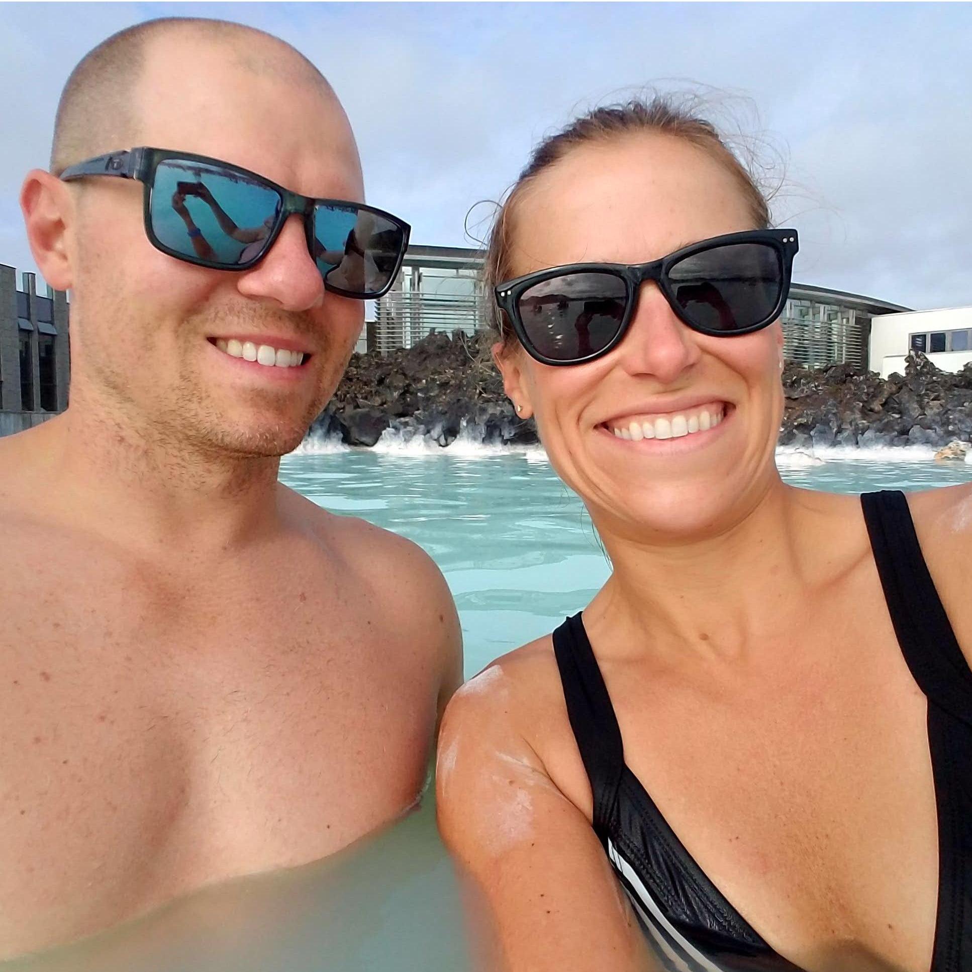 Lounging in Iceland's blue lagoon