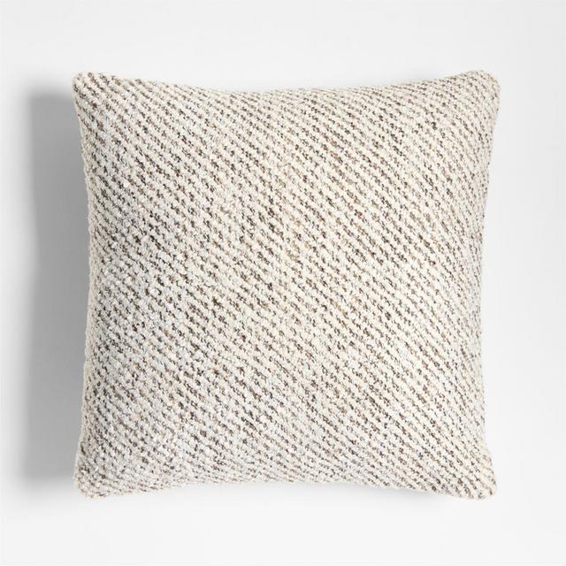 Melange Woven 20"x20" Sierra Tan Indoor/Outdoor Throw Pillow
