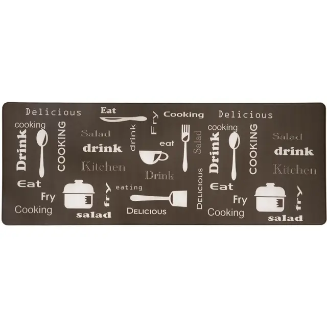World Rug Gallery Kitchen Themes Anti-fatigue Kitchen Mat - Brown 18"x47"