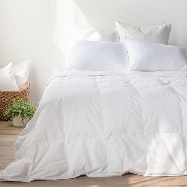 BOKSER HOME Lightweight Feather & Down Duvet Comforter Insert - Full Queen