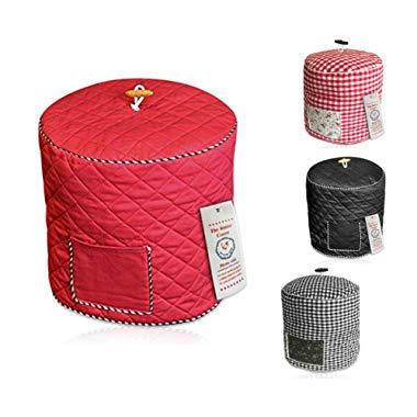 Electric Pressure Cooker Cover Decorative Cover with Pocket for Accessories Fits 6QT Instant Pot (Red)