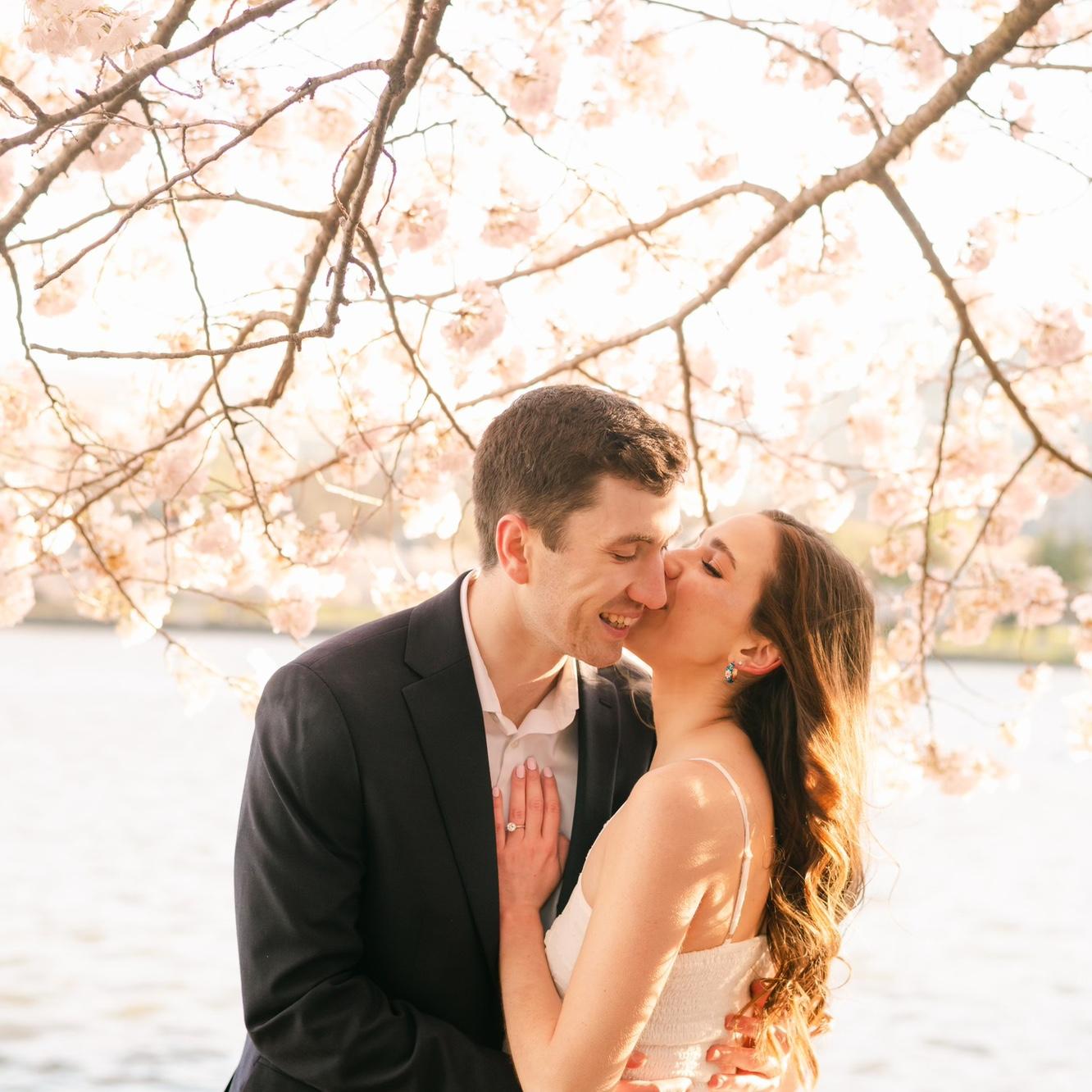 Engagement photos at the Tidal Basin. March 2024.