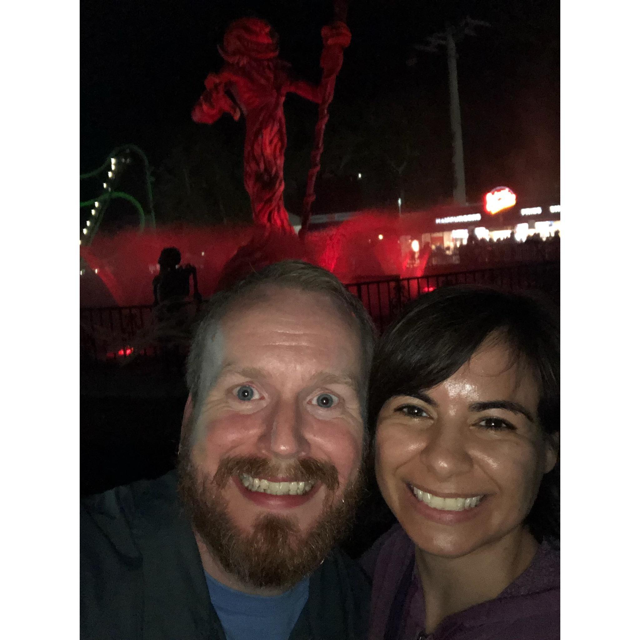 Our first picture together! Fright Fest 2018!
