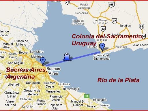 Ferry to Historic Uruguay on our Honeymoon