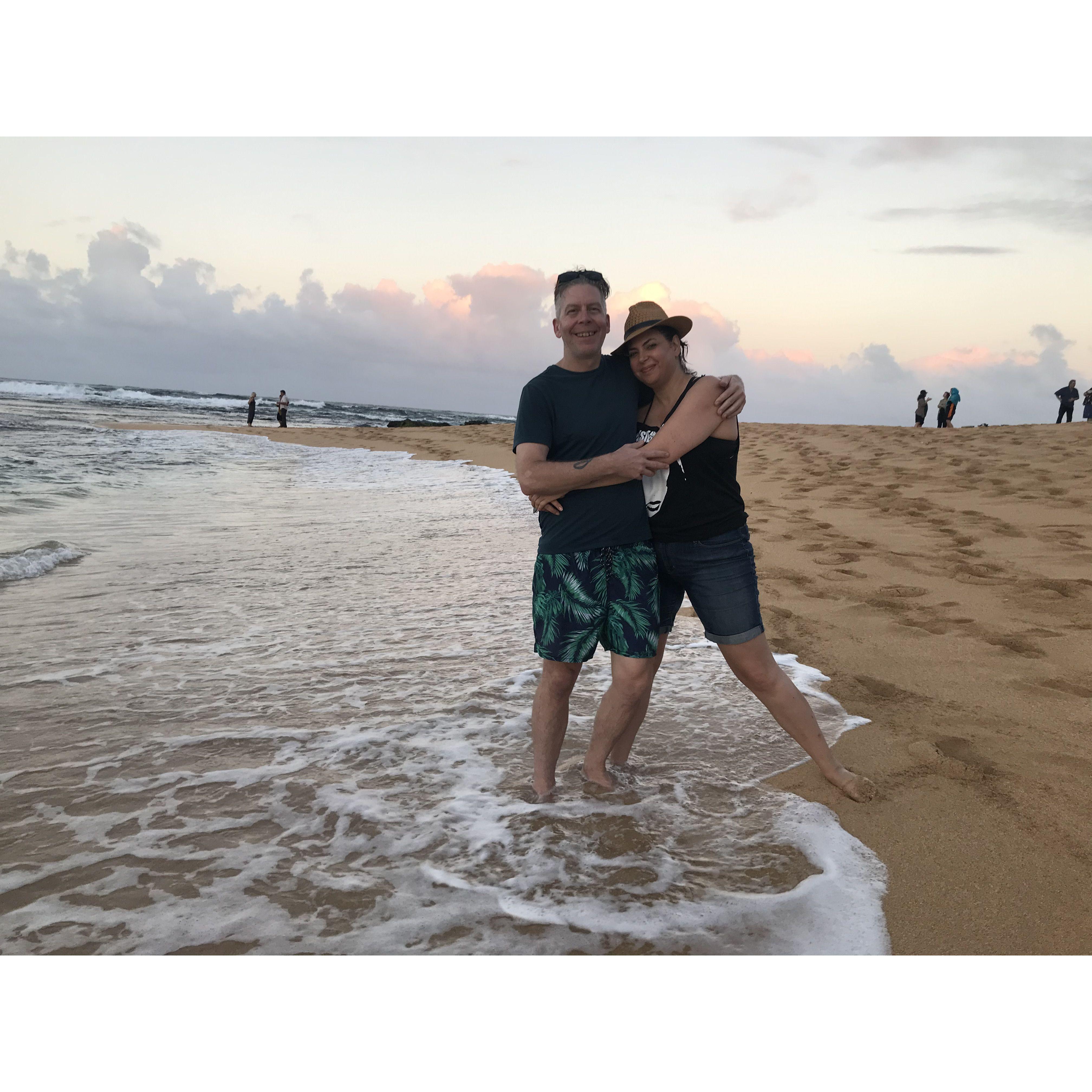 On our first trip to Kauai on Alicia's 50th!