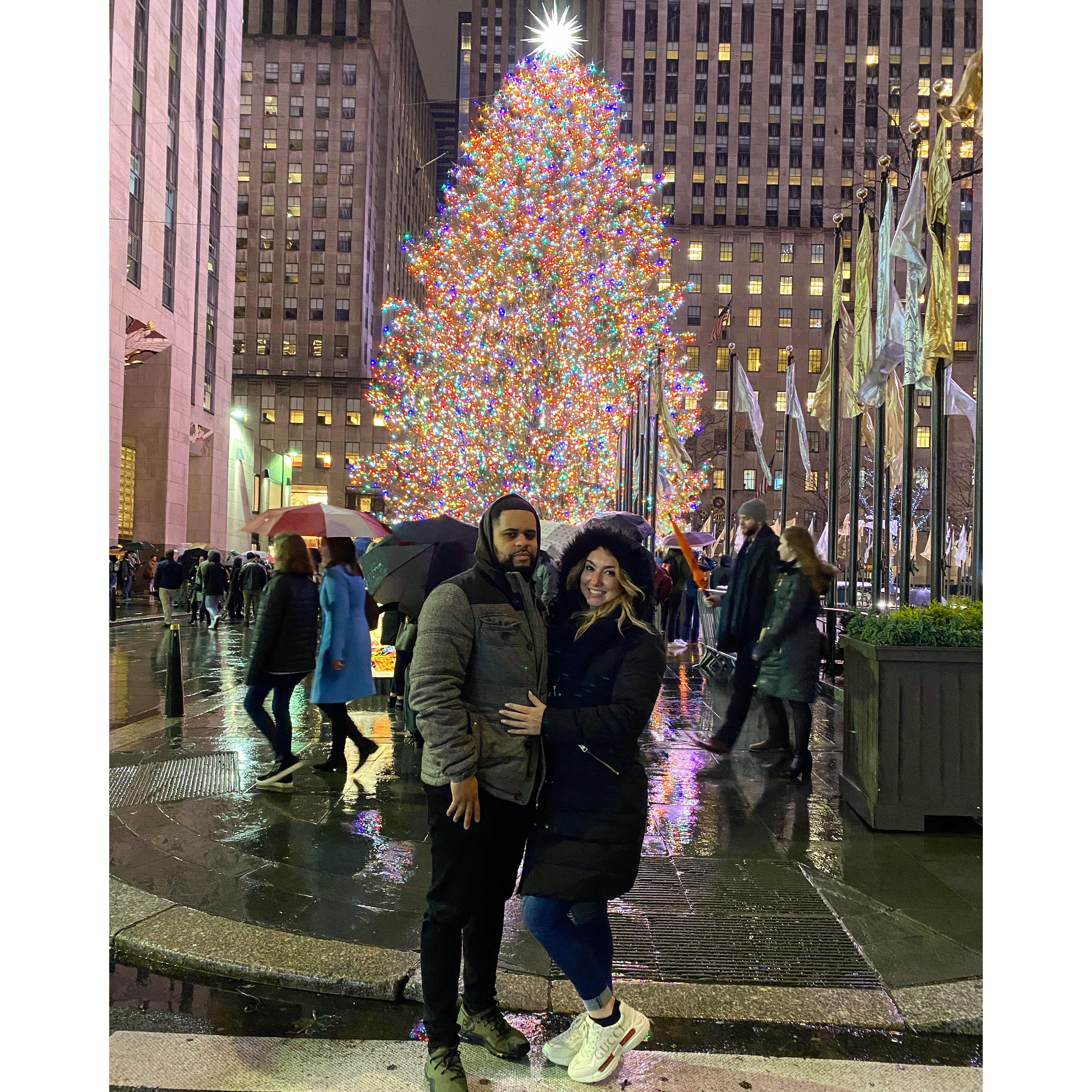 Mario took Serena to see the tree in Rockefeller Center