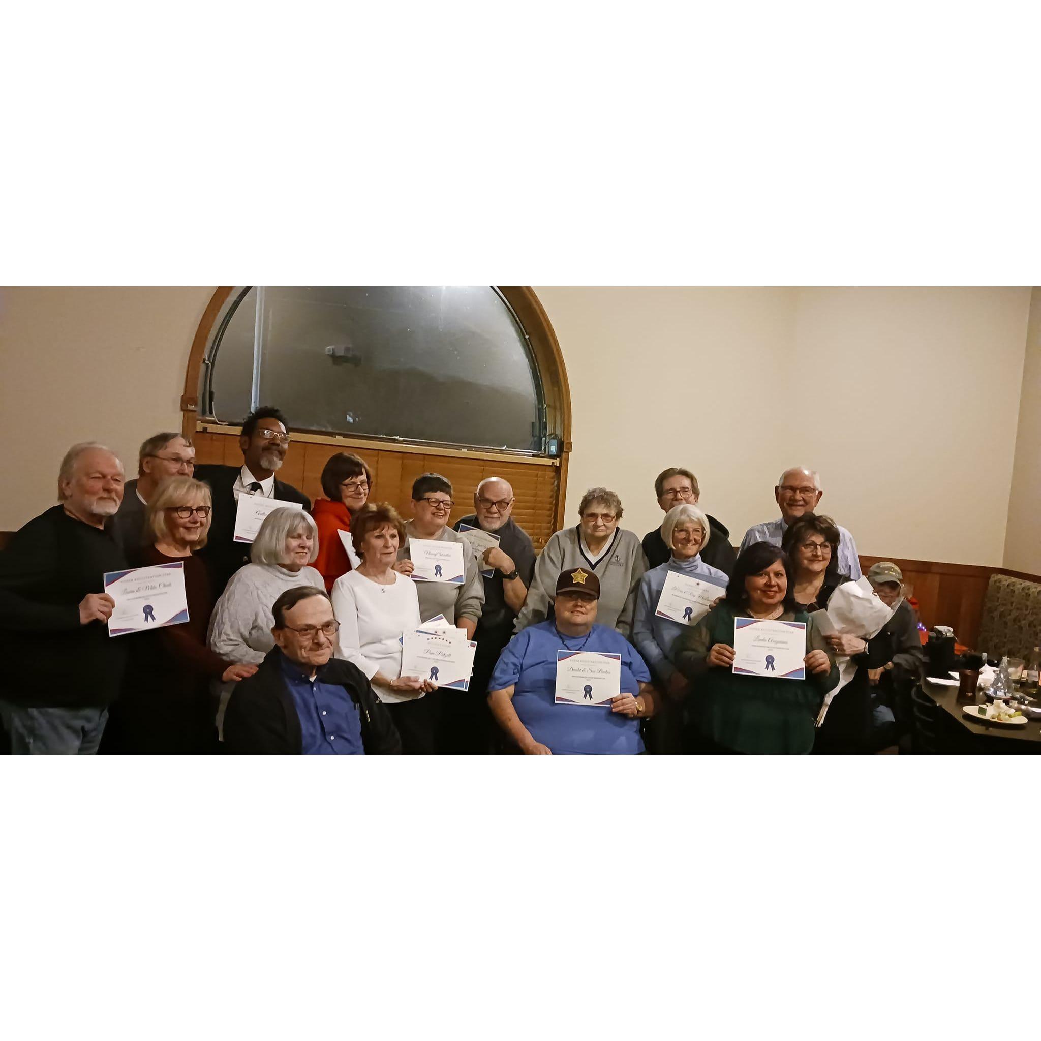 Anthony among other award recipients from the organization Indivisible!