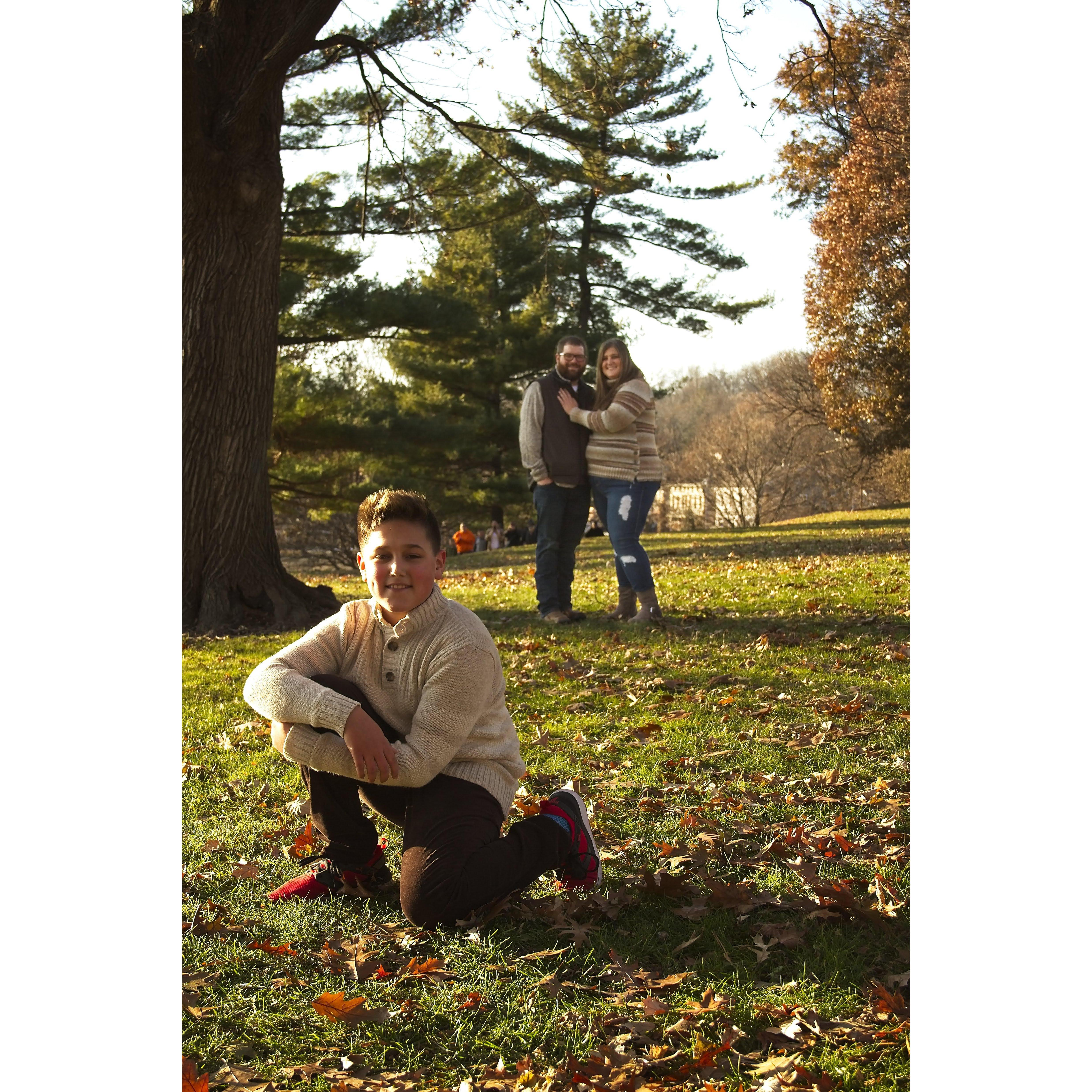 You can see all of our friends walking up right before he popped the question.....Rachel and Danny are completely clueless