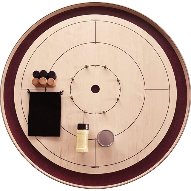 The Royal Red Board - Tournament Style Crokinole Board Game Set (Meets NCA Standards)