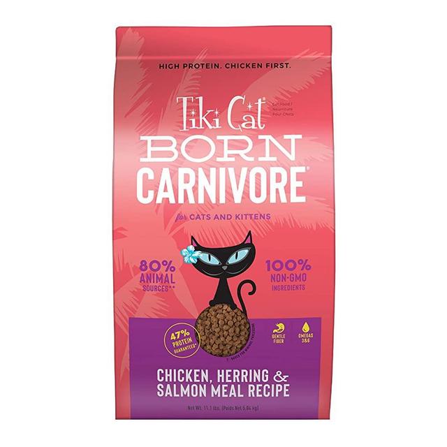 Tiki Cat Born Carnivore Baked Dry Cat Food - High Protein Low Carb - Chicken & Fish