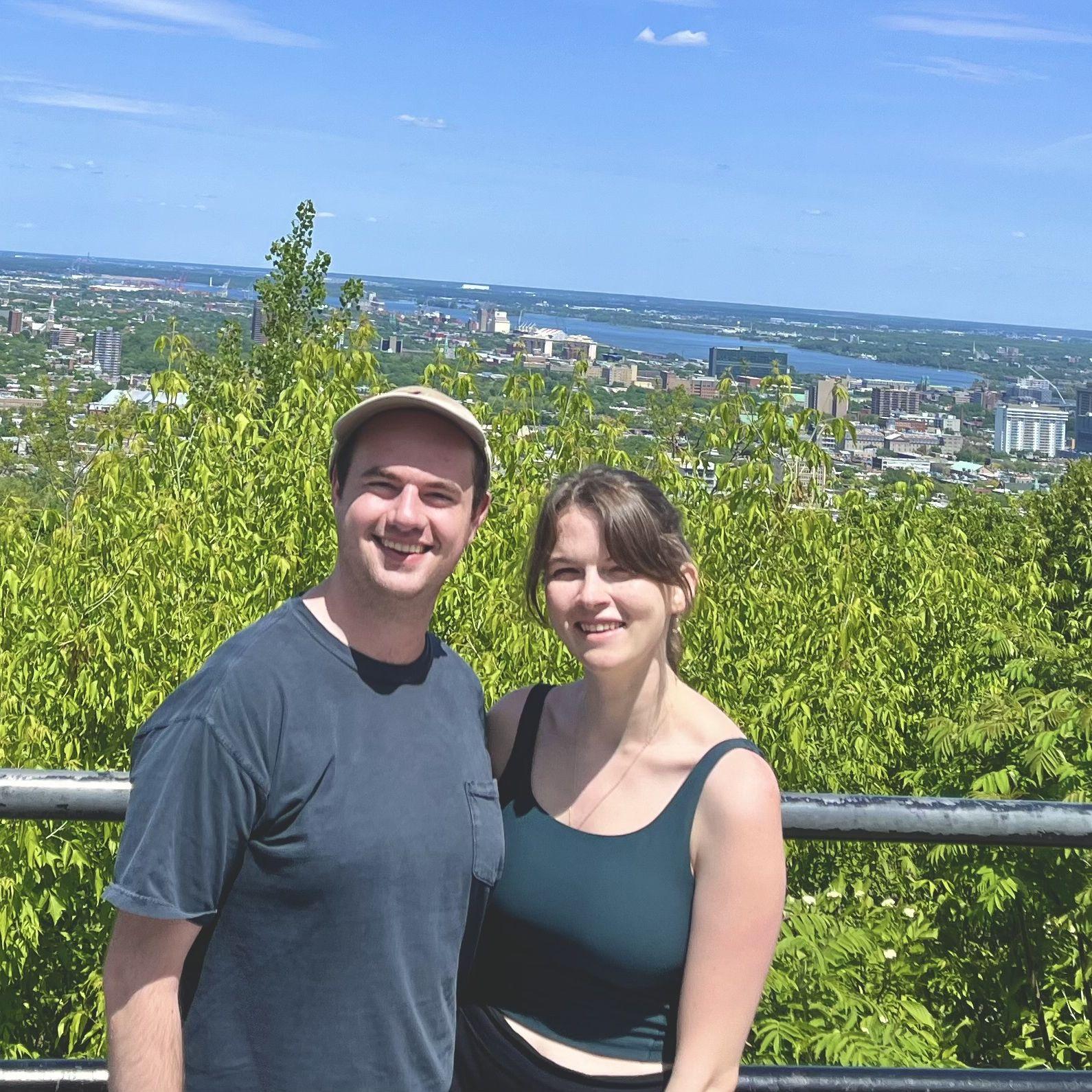 Us on a trip to Montreal - on the top of Mont Royal