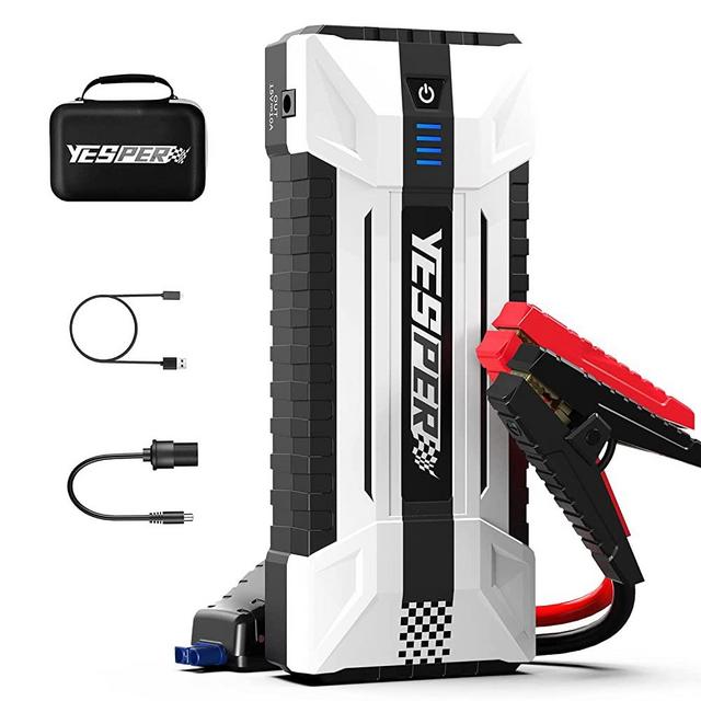 YESPER YJS40 Battery Jump Starter - 4120A Peak Portable Car Starter (All Gas, up to 10.0L Diesel Engine), Auto Battery Booster pack ,Jump Box, DSLI Safe Tech Safely Start All 12V Vehicle& DC 15V Ports