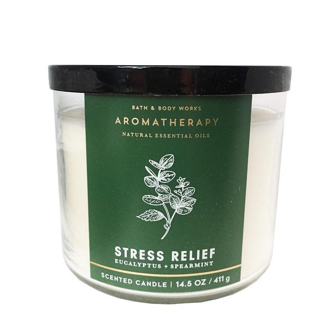 Bath Body Works, Aromatherapy Stress Relief 3-Wick Candle, Eucalyptus Spearmint