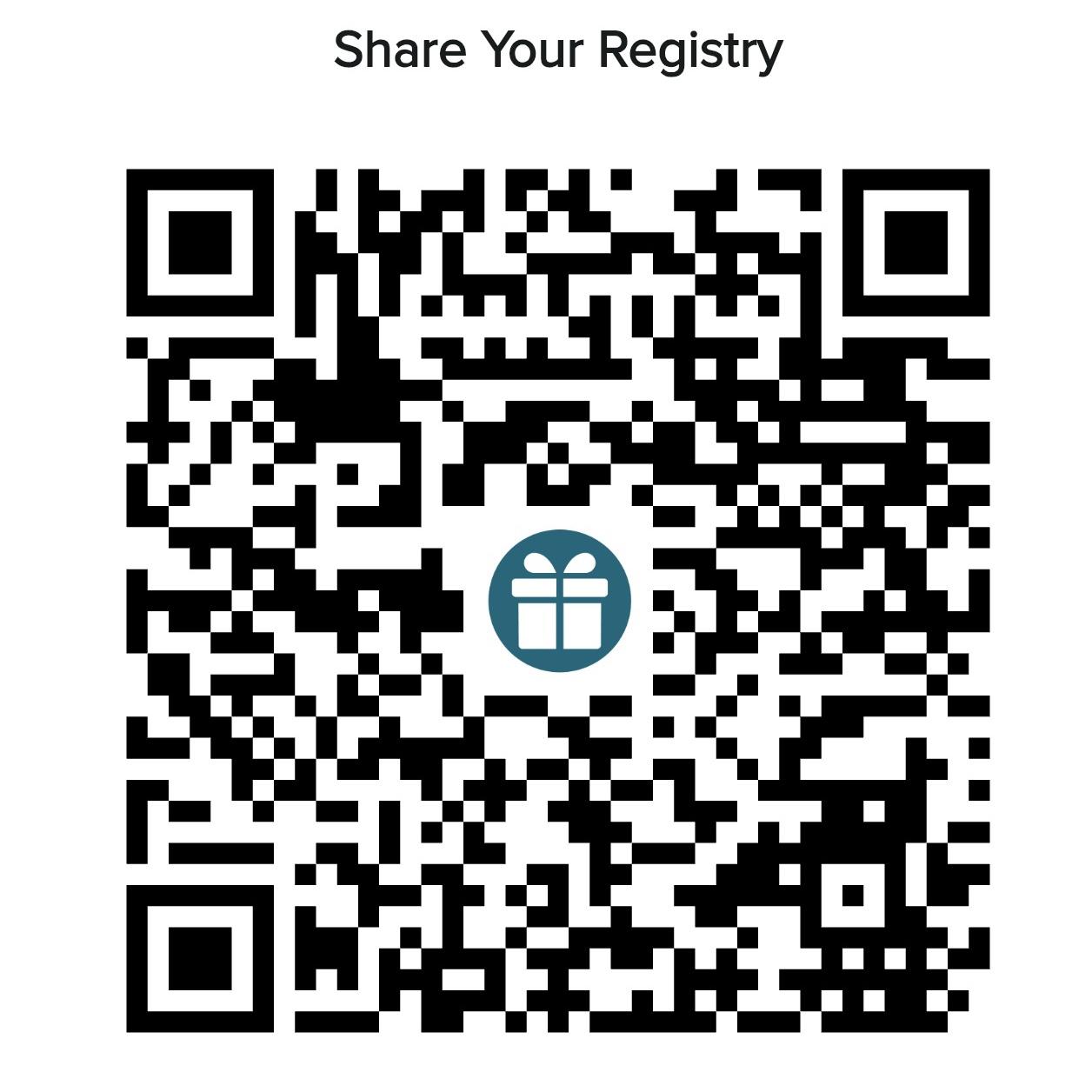 QR code to our registry!