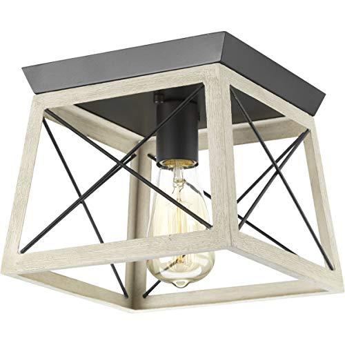 Progress Lighting P350022-143 Briarwood Graphite One-Light Flush Mount,