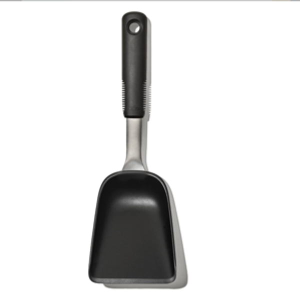 OXO Good Grips Sheet Pan Roasting Scoop for Vegetables and More, Black