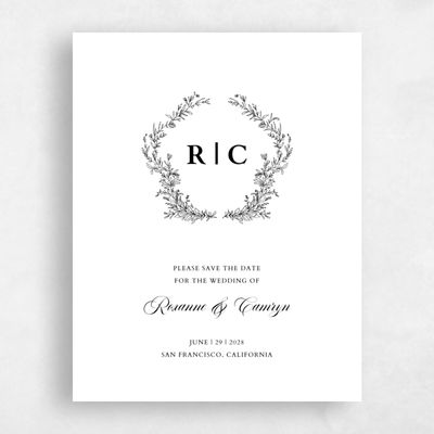 Royal Blue Wedding Save the Date - Eleanora Classic