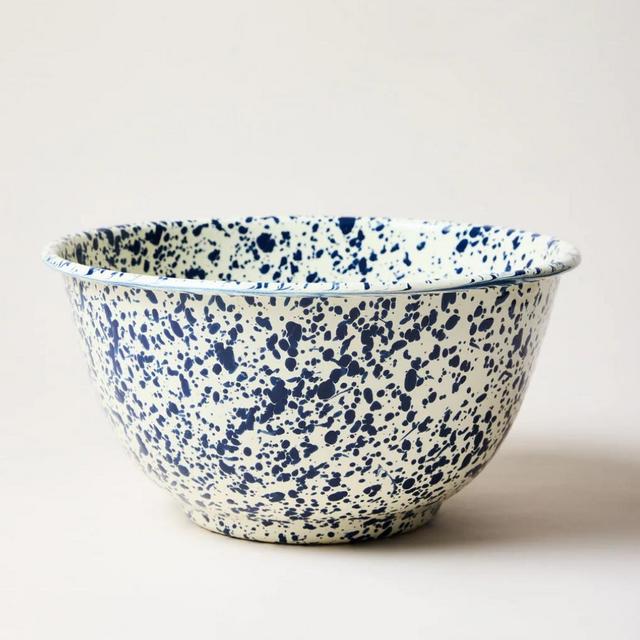Large - Navy - Spatter Enamelware Bowl