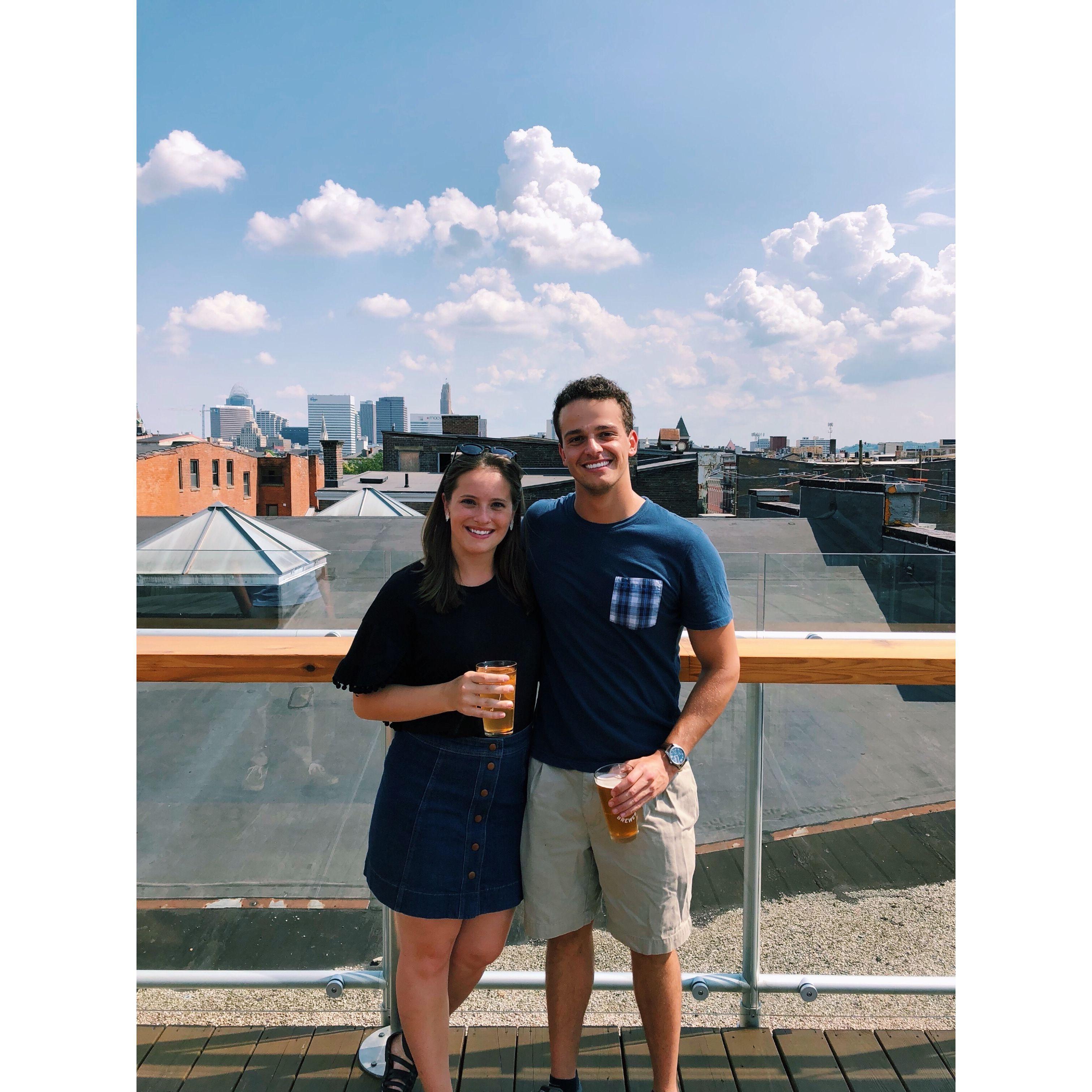 Grace's first time to Rhinegeist in Cincinnati, August 2018
