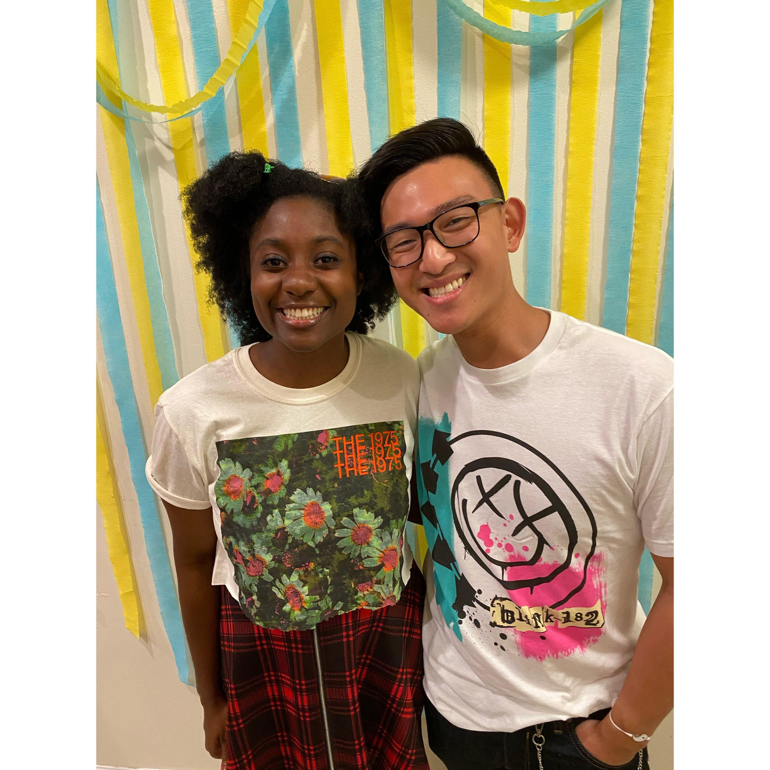 Arnelle's 25th bday, y2k themed.
Tim + Arnelle bonded over their interest in 2000s angsty pop