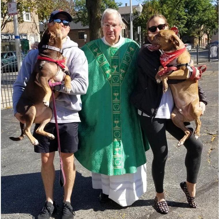 One of our pet blessing outtakes in 2019 - honestly its one of the better pictures we captured!